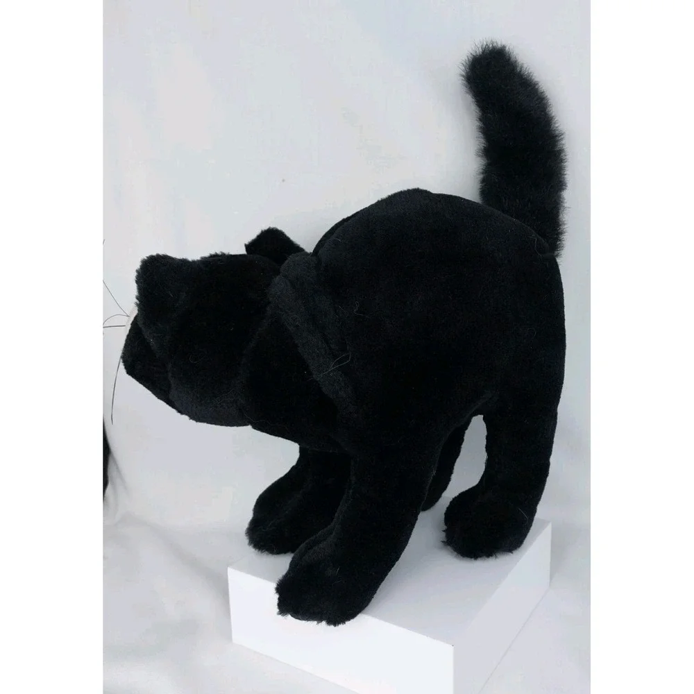Vtg Gibson Greetings Plush Angry Fraidy Black Cat 10